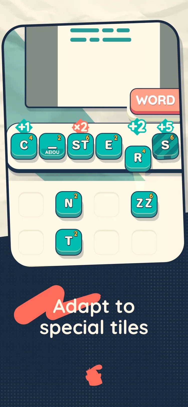 Everything Must Word screenshot - adapting strategy to a district's scoring twist