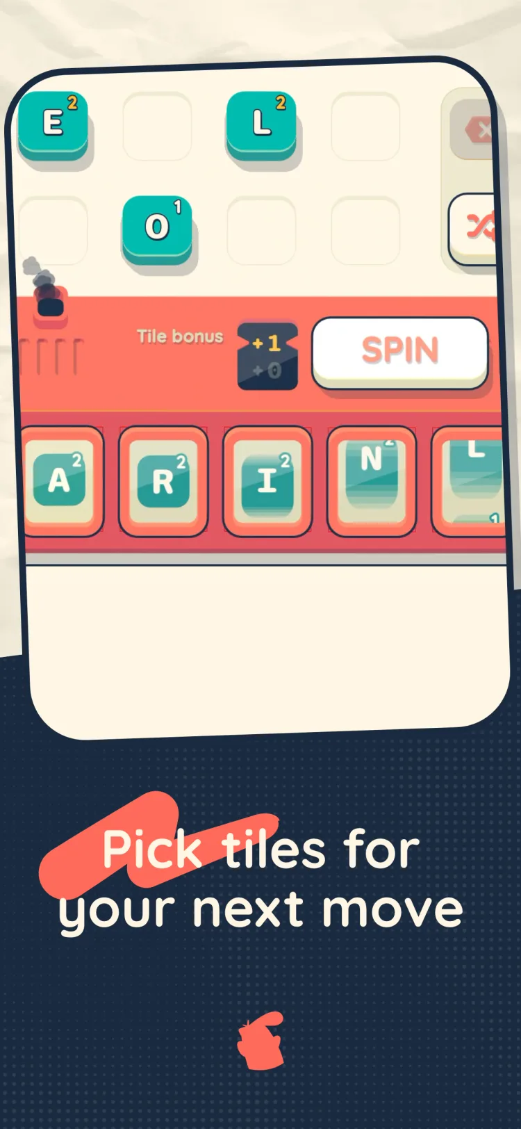 Everything Must Word screenshot - restocking the letter tile queue