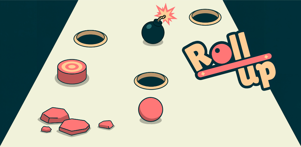 Rollup — free offline tilt ball arcade game